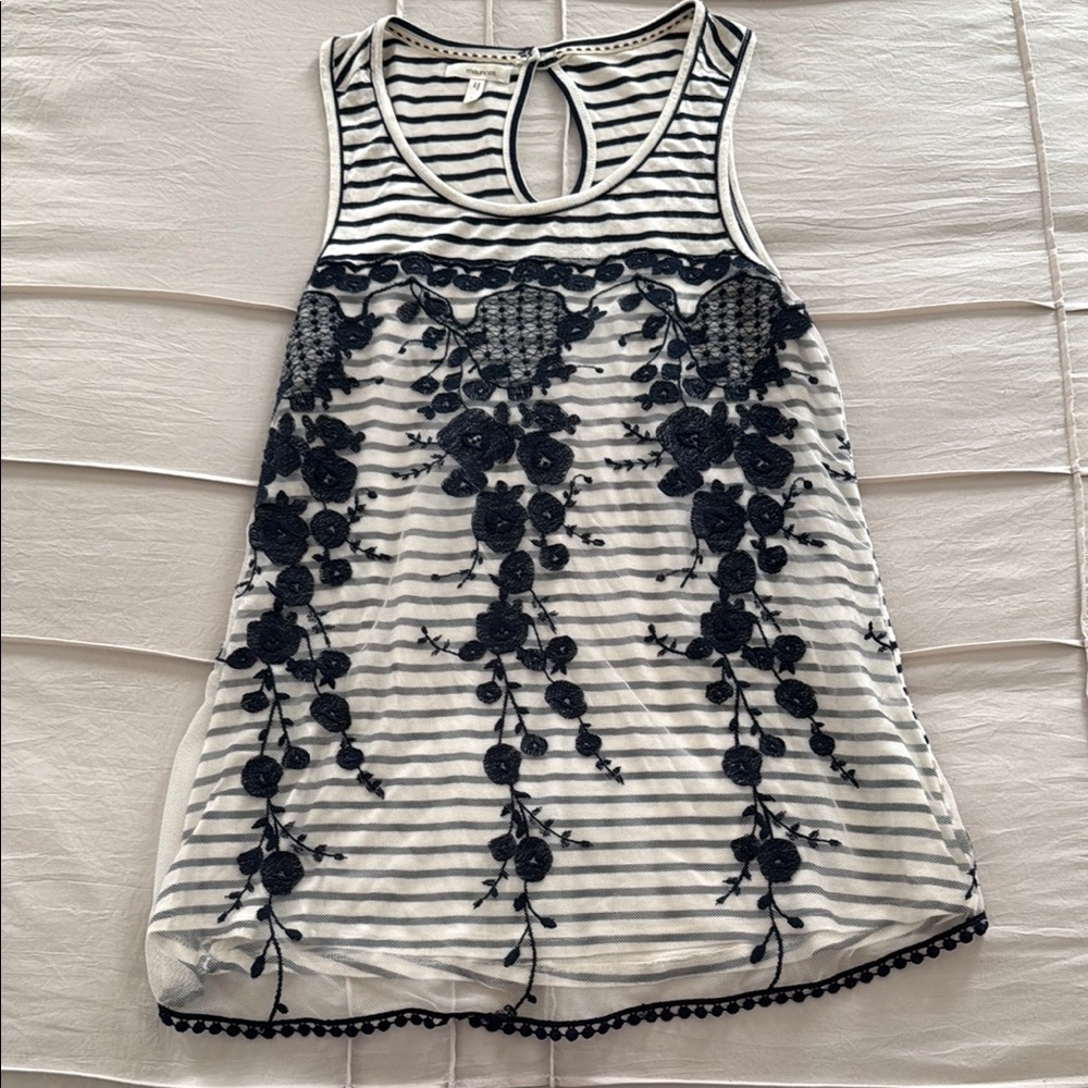 Maurice’s, size Small, Striped and Floral Tank